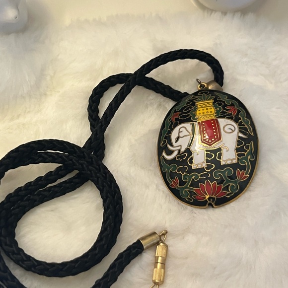 Cloisonné Elephant Necklace